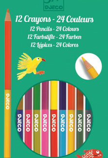 Farebné pastelky obojstranné – 12 ks