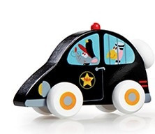 Drevené autíčko Scratch – policajné auto