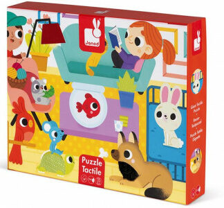 Detské puzzle senzorické Domáce zvieratá - s dotykovými prvkami 20 ks