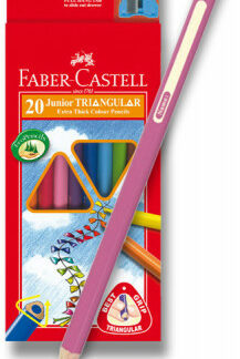 Farbičky Faber-Castel Junior Triangular - 20 farieb + orezávadlo