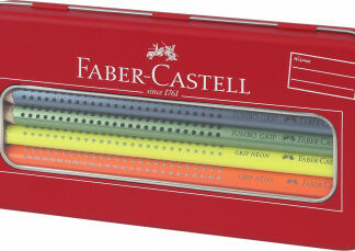 Farbičky Faber-Castell Jumbo Grip Neon v darčekovej krabičke - 10 farieb