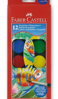 Vodové farby Faber-Castell veľké 30 mm - 12 farieb