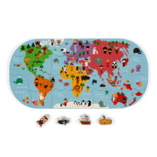 Puzzle - Mapa sveta - hračka do vody - 28ks