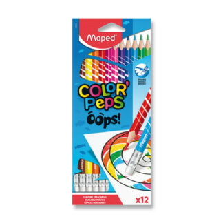 Pastelky s gumou Maped Color'Peps Oops – 12 farieb